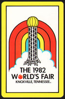 Vintage playing card THE 1982 WORLDS FAIR Sunsphere pictured Knoxville Tennessee