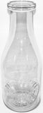 Vintage milk bottle THE ALLIANCE SANITARY MILK CO embossed quart TREQ Ohio n-mint