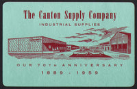 Vintage playing card THE CANTON SUPPLY COMPANY green building pictured 1959 Ohio