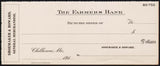 Vintage bank check THE FARMERS BANK 1910s Shoemaker Howard Chilhowee Missouri