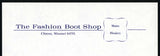 Vintage letterhead THE FASHION BOOT SHOP Shoes Hosiery Clinton Missouri n-mint+