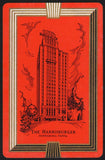 Vintage playing card THE HARRISBURGER orange old hotel Harrisburg Pennsylvania