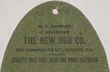 Vintage match holder THE NEW HUB CO Clothiers Downey Hausman Quincy ILL excellent++