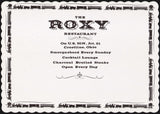 Vintage placemat THE ROXY RESTAURANT trains pictured Crestline Ohio unused n-mint+