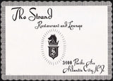 Vintage placemat THE STRAND Restaurant and Lounge Atlantic City New Jersey n-mint+