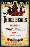 Vintage label THREE BEARS American Wine Chelsea Petersburg Virginia unused n-mint+