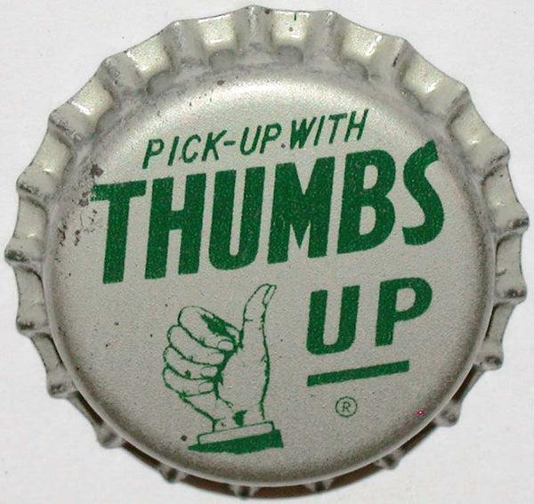 Vintage soda pop bottle cap THUMBS UP with picture Philadelphia PA cork lined unused