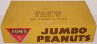Vintage box TOMS JUMBO PEANUTS 5 cent display box Tom Huston Columbus GA Rare