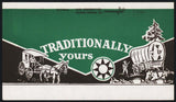 Vintage label TRADITIONALLY YOURS shoe box covered wagon carriage unused n-mint+