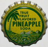 Vintage soda pop bottle cap TRUE FRUIT PINEAPPLE palm tree and pyramids pictured cork