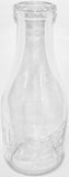 Vintage milk bottle UNION DAIRY CO round embossed quart TREQ Steubenville Ohio