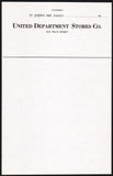 Vintage receipt UNITED DEPARTMENT STORES CO St Joseph Missouri unused n-mint+