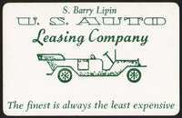 Vintage playing card U S AUTO LEASING COMPANY Chicago Illinois S Barry Lipin