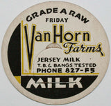 Vintage milk bottle cap VAN HORN FARMS Jersey Milk Raw Phone 827-F5 for Friday