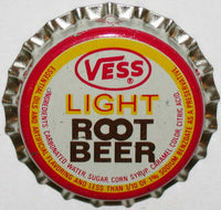 Vintage soda pop bottle cap VESS LIGHT ROOT BEER St Louis County Missouri unused