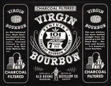 Vintage label VIRGIN BOURBON Old Boone Distillery Meadowlawn Kentucky n-mint+