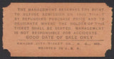 Vintage tickets VOX THEATRE 14 and 30 cents Kansas City Kansas unused n-mint+
