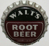 Vintage soda pop bottle cap WALTS ROOT BEER Springfield MO cork new old stock
