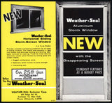Vintage pamphlet WEATHER-SEAL Aluminum Storm Window pictured Rochester NY n-mint