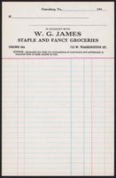 Vintage receipt W G JAMES Staple and Fancy Groceries 1940S Petersburg Virginia