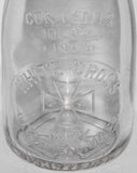 Vintage milk bottle WHITE CROSS DAIRY embossed 10oz Pittsfield Massachusetts