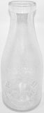 Vintage milk bottle WHITE EAGLE DAIRY stippled embossed quart Columbia Missouri