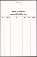 Vintage receipt WILSON OIL COMPANY Statement Montrose Missouri unused n-mint+