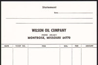 Vintage receipt WILSON OIL COMPANY Statement Montrose Missouri unused n-mint+