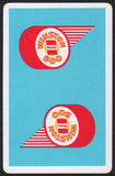 Vintage playing card WINSTON 500 wheel logo picturing the Winston cigarette pack