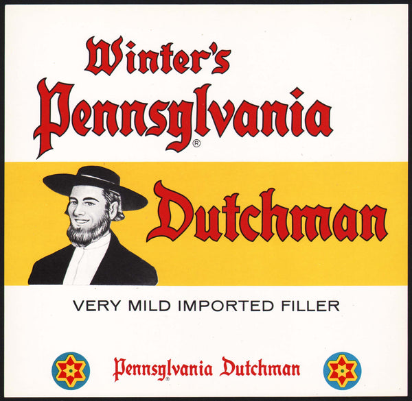 Vintage label WINTERS PENNSYLVANIA DUTCHMAN cigar box inner man pictured n-mint+