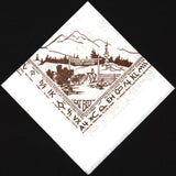 Vintage napkin WYOMING COWBELLES Carbon County branding irons pictured n-mint