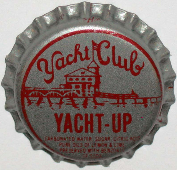 Vintage soda pop bottle cap YACHT CLUB Yacht Up pier pictured Centerdale RI