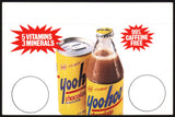Vintage shelf sign YOO HOO Chocolate soda pop bottle and can pictured n-mint