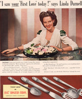 Vintage magazine ad 1847 ROGERS BROS SILVERPLATE 1941 picturing Linda Darnell