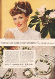 Vintage magazine ad 1847 ROGERS BROS silverplate Paulette Goddard So Proudly We Hail