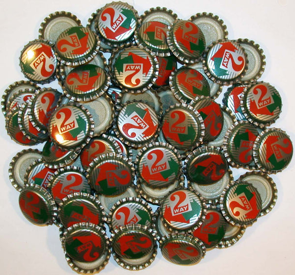 Soda pop bottle caps Lot of 100 plastic lined 2 WAY unused and new old stock