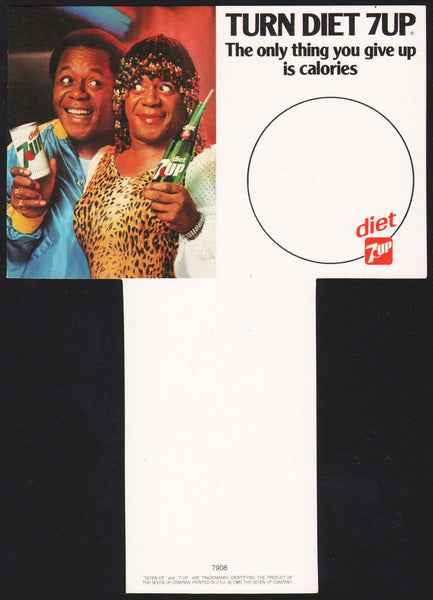 Vintage carton stuffer DIET 7 UP dated 1981 Flip Wilson and Geraldine n-mint+