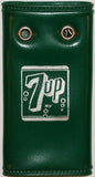Vintage key chain pouch 7 UP soda pop green with the 7 bubble logo n-mint+ condition