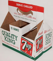 Vintage soda pop bottle carton 7 UP 6 pack King Size 12oz Fresh Up excellent+
