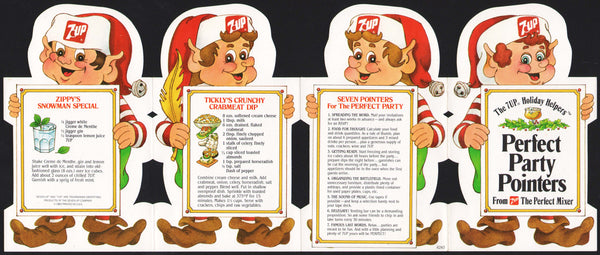 Vintage booklet 7 UP Perfect Party Pointers dated 1983 picturing elves n-mint+