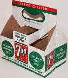 Vintage soda pop bottle carton 7 UP 6 pack Quality King 12oz Fresh Up excellent+