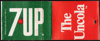 Vintage full matchbook 7 UP soda pop with The Uncola slogan unused new old stock