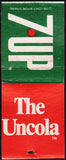 Vintage full matchbook 7 UP soda pop with The Uncola slogan unused new old stock