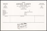 Vintage invoice ABNER CAREY Grayville Illinois Warrior Wabash Egg Cases n-mint+