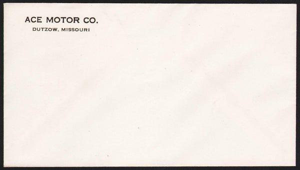 Vintage envelope ACE MOTOR CO Dutzow Missouri unused new old stock n-mint condition