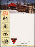 Vintage letterhead ACME OIL CO covered bridge pictured 1954 Schenectady New York