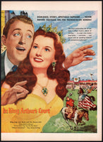 Vintage magazine ad A CONNECTICUT YANKEE movie 1949 starring Bing Crosby two page