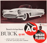 Vintage magazine ad AC SPARK PLUGS from 1952 Buick xp-300 automobile pictured