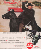 Vintage magazine ad AC SPARK PLUGS from 1959 Guy William as Walt Disneys Zorro