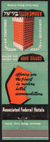 Vintage matchbook cover ADAMS HOTEL with the old hotel pictured Tulsa Oklahoma